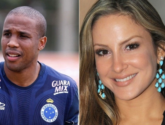Atacante Borges (Cruzeiro) se derrete pelo charme da cantora Claudia Leitte