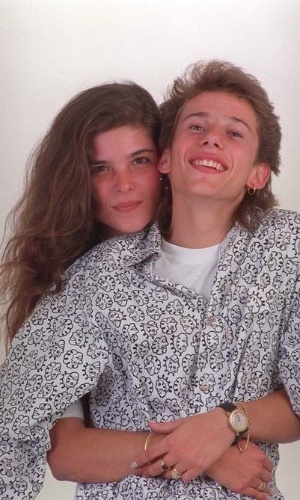 Cristiana Oliveira e Rafael Ilha, na época em que eram namorados, no início dos anos 90