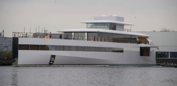 O iate Venus, um projeto pessoal de Steve Jobs, está atracado em Aalsmeer, na Holanda