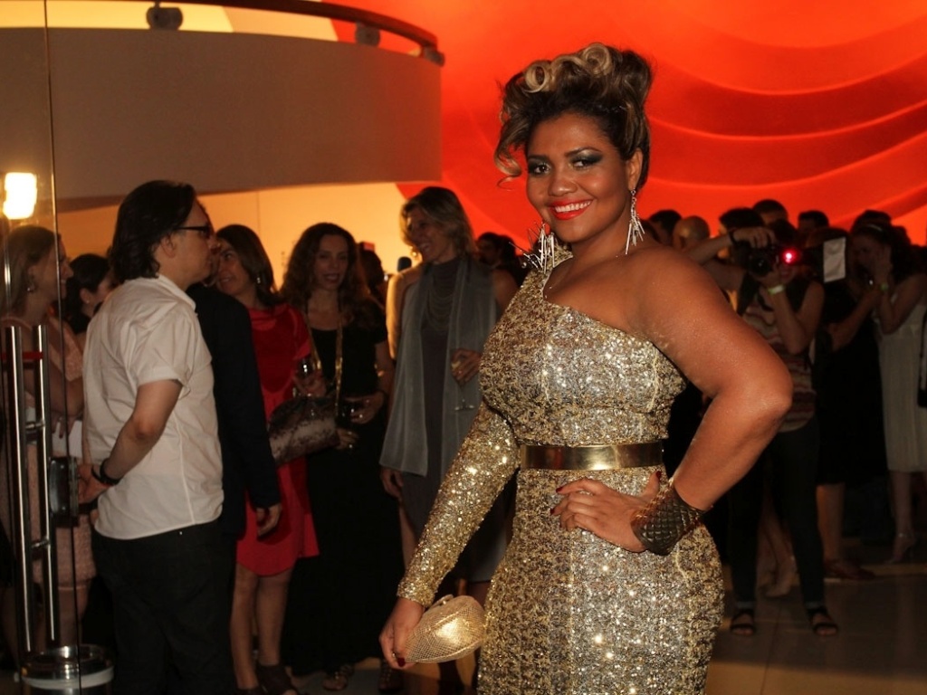 Gaby Amarantos durante a cerimônia do 8º Prêmio Bravo! Bradesco Prime de Cultura, que aconteceu no Auditório do Ibirapuera, em São Paulo. O ator Lázaro Ramos ficou responsável pela apresentação do evento (30/10/12) - Cláudio Augusto/Foto Rio News