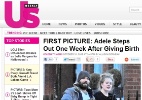 Site publica primeira foto de Adele depois de a cantora dar à luz um menino - Reprodução/Us Magazine