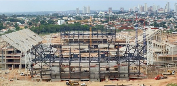 Obras da Arena Pantanal, em Cuiabá: a cidade ficou por último no levantamento