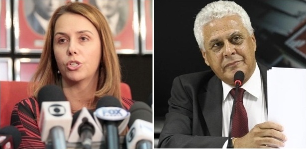 Patricia Amorim e Roberto Dinamite: momentos complicados nas administrações - Montagem UOL Esporte