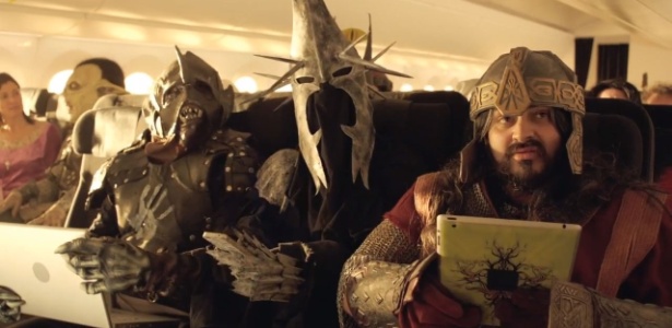 Personagens da saga "O Senhor dos Anéis" em vídeo de segurança da Air Zealand - Reprodução