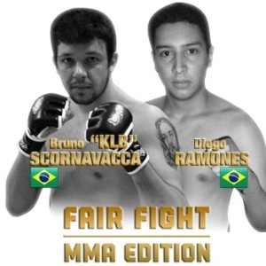 Cartaz da luta entre  Bruno, do KLB, e Diego "Ramones" Mercúrio, no Fair Fight, que acontece dia 16 de dezembro, no Via Funchal, em São Paulo - Divulgação