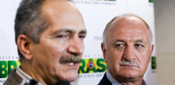 Aldo Rebelo e Luiz Felipe Scolari concedem entrevista após visita ao Castelão