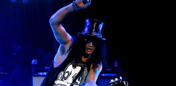 O ex-guitarrista do Guns N" Roses Slash se  apresenta em São Paulo (6/11/12) - Leandro Moraes/UOL