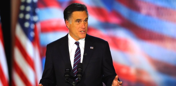 O candidato republicano Mitt Romney reconhece derrota em Boston, Massachusetts - Joe Raedle/Getty Images/AFP
