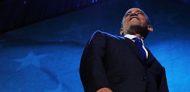 O presidente reeleito dos Estados Unidos, Barack Obama, sorri após ser reeleito, em 2012 - Jewel Samad/AFP Photo