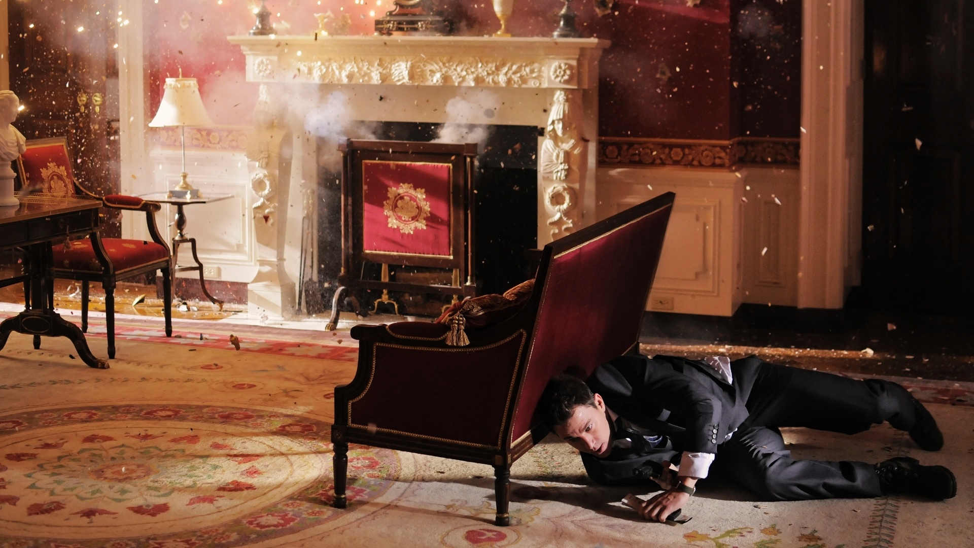 Cena do filme "O Ataque", de Roland Emmerich, estrelado por Jamie Foxx, Channing Tatum e Maggie Gyllenhaal - Divulgação / Sony Pictures