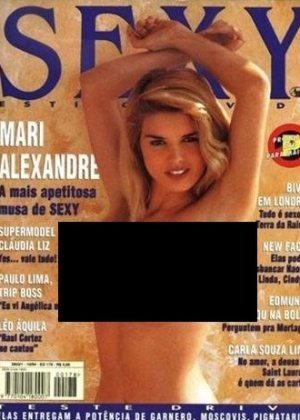 Mari Alexandre na capa da revista "Sexy" de outubro de 94 - Reprodução