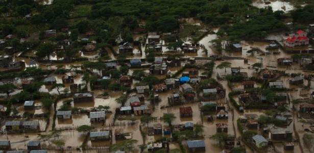 Visão aérea de Cap Haitien, no norte do Haiti, mostra a cidade alagada após forte chuva - Reuters/Divulgação