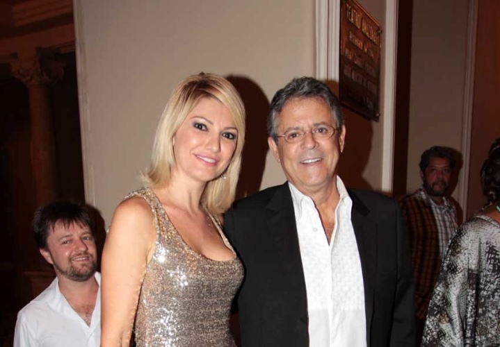 Marcos Paulo com sua mulher Antonia Fontenelle em sua última aparição pública, na festa de encerramento do 9° Amazonas Film Festival (09/11/12)