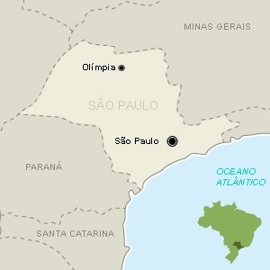 Localização de Olímpia, cidade no interior de SP - Arte UOL