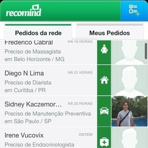 Rede social Recomind permite encontrar profissionais já ""testados"" por pessoas de sua confiança - Reprodução 