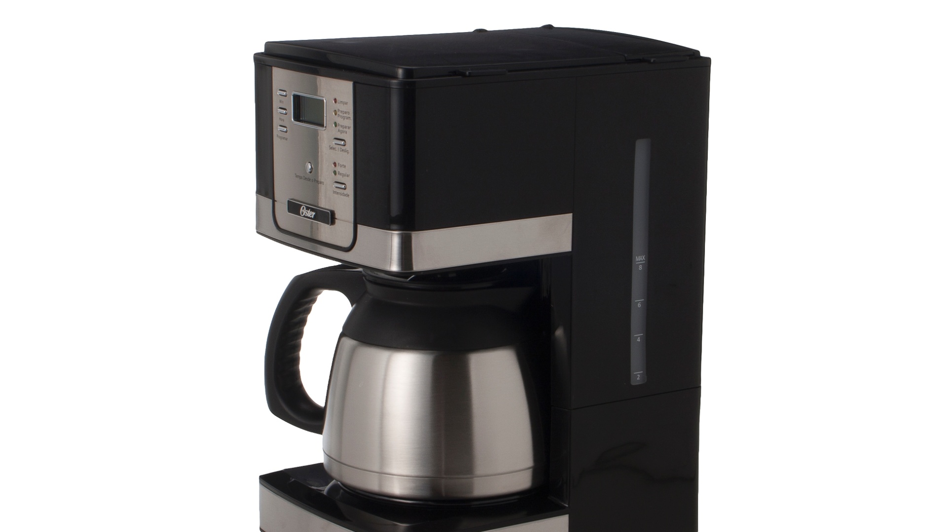 A cafeteira elétrica Oster tem capacidade para até 24 xícaras de café e permite a programação do preparo automático. Por R$ 249,90 na Etna (www.etna.com.br) I Preços pesquisados em novembro de 2012 e sujeitos a alterações - Divulgação