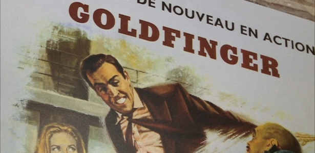 Imagem do longa "007 - Goldfinger" exposta no Museu Internacional da Espionagem, em Washington - BBC