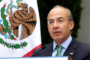 O ex- presidente mexicano, Felipe Calderón, na Cidade do México