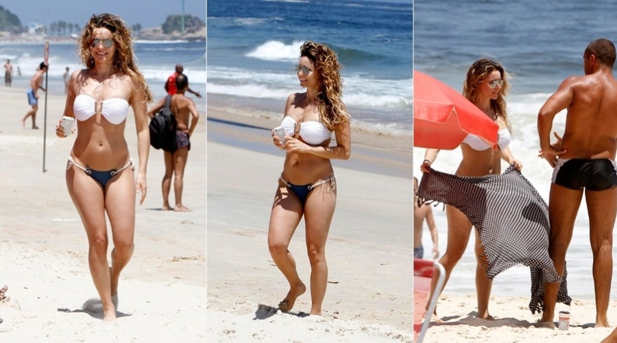 A atriz Rita Guedes aproveitou a sexta-feira para ir à praia de Ipanema, zona sul do Rio (23/11/12). Segundo informações da agência Foto Rio News, Rita chegou a ser assediada por um banhista