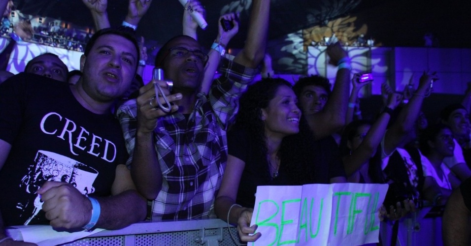 Grupo Creed faz sua primeira apresentação no Brasil com show no Citibank Hall, na Barra da Tijuca, Rio de Janeiro. A banda norte-americana também passará por São Paulo, Porto Alegre e Belo Horizonte levando músicas dos cinco discos já lançados do grupo, que totalizam mais de 35 milhões de cópias vendidas (23/11/12) - Graça Paes/Foto Rio News