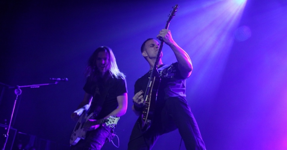 Grupo Creed faz sua primeira apresentação no Brasil com show no Citibank Hall, na Barra da Tijuca, Rio de Janeiro. A banda norte-americana também passará por São Paulo, Porto Alegre e Belo Horizonte levando músicas dos cinco discos já lançados do grupo, que totalizam mais de 35 milhões de cópias vendidas (23/11/12) - Alex Palares/AgNews