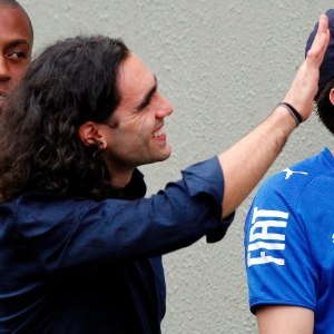 25.nov.2012-Ídolo do Cruzeiro, argentino Sorín comparece ao estádio Independência para acompanhar a partida contra  o Coritiba - Vipcomm
