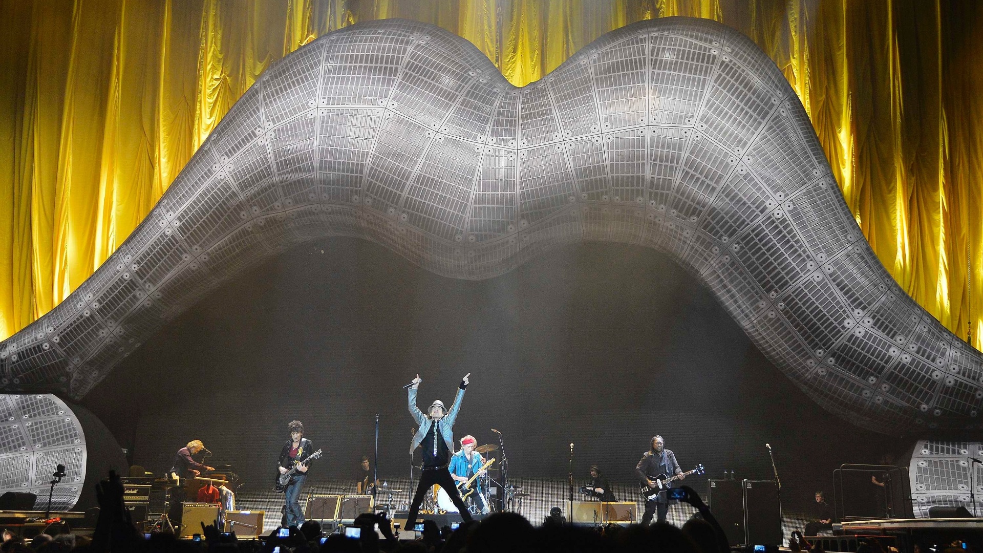 Além da presença de Mick Jagger, Ron Wood, Keith Richards e Charlie Watts, a banda contará com a participação de seus ex-integrantes Bill Wyman e Mick Taylor (25/11/12) - Toby Melville/Reuters