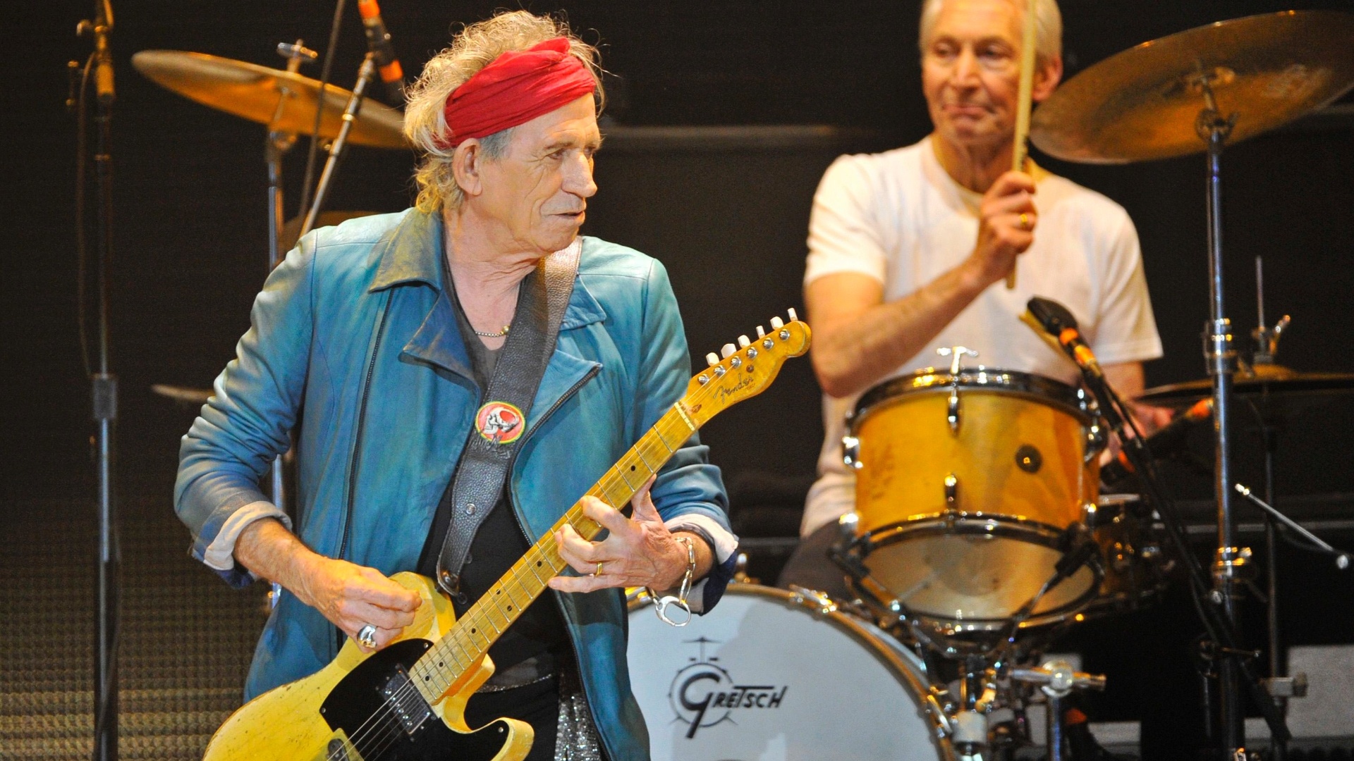 Keith Richards e Charlie Watts tocam no primeiro show dos Stones depois de um hiato de 5 anos (25/11/12) - Toby Melville/Reuters