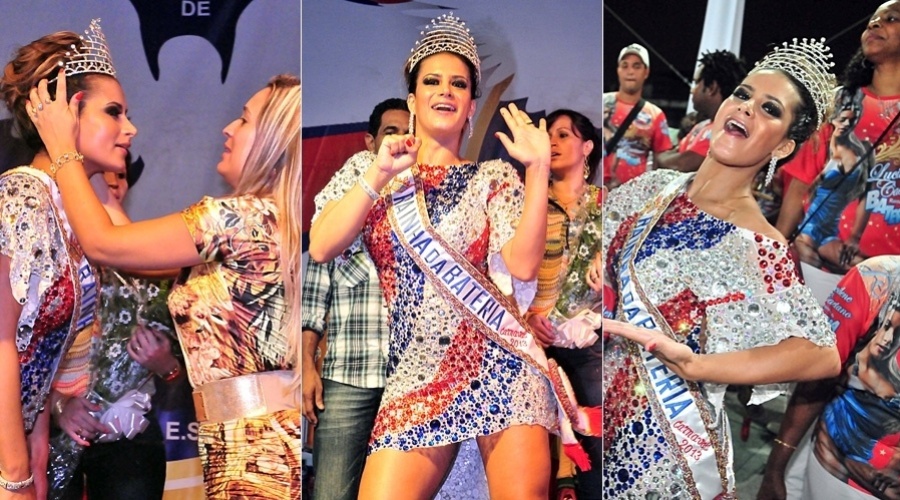 Musa do MMA, a modelo Lucilene Caetano foi coroada rainha da bateria da escola do grupo especial Inocentes de Belford Roxo, no Country Club Belford Roxo, no centro do município, no Rio (25/11/12)