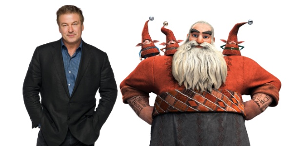 O ator Alec Baldwin ao lado do Papai Noel, personagem que dubla em "A Origem dos Guardiões", de Peter Ramsey - Paramount/Divulgação