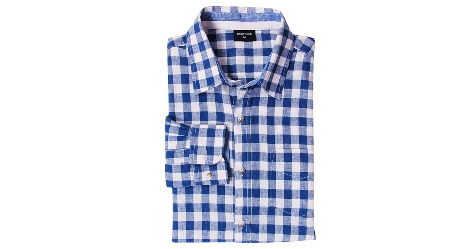 Camisa masculina xadrez em linho, de manga longa e com bolso frontal; R$ 89,90, na Renner (SAC 11 2165-2800). Preço pesquisado em novembro de 2012 e sujeito a alterações - Divulgação