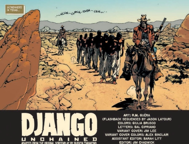Capa da HQ de "Django Unchained" - Reprodução/DCComics