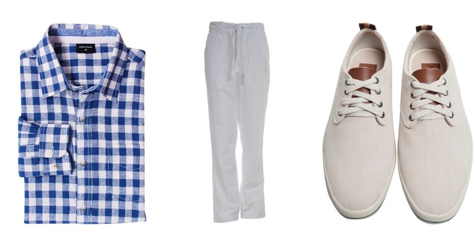 O xadrez vichy, padronagem ou estampa bicolor, é mais leve e pode ser usado no verão com tranquilidade, especialmente combinado com calça branca larga, tipo pijama - Divulgação