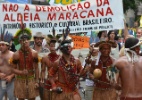 Cariocas fazem protesto contra privatização do Maracanã e cobram plebiscito - André Lobo