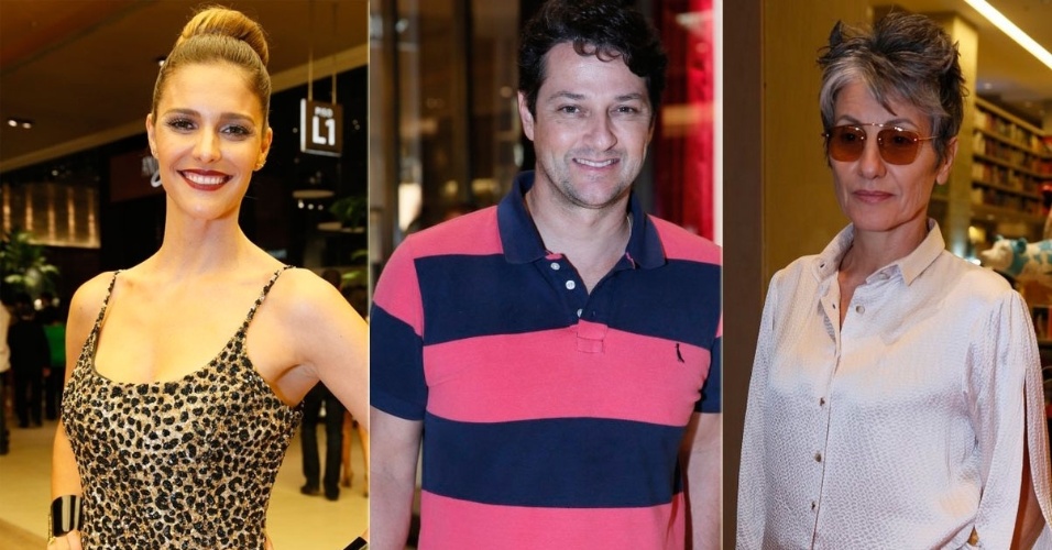 3.dez.2012 - Fernanda Lima, Marcelo Serrado e Cássia Kiss vão à inauguração de loja na Barra da Tijuca, Rio de Janeiro