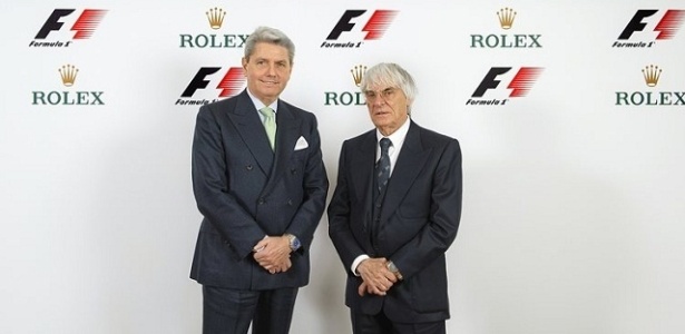Bernie Ecclestone em evento que  formalizou parceria da Fórmula 1 com a Rolex - Divulgação/Rolex