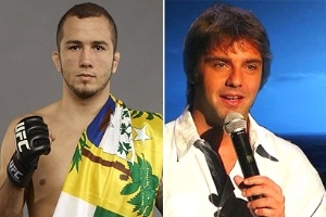 O lutador Gasparzinho, o humorista Fabio Rabin e a banda CPM 22 se uniram no evento MMA Rocks -