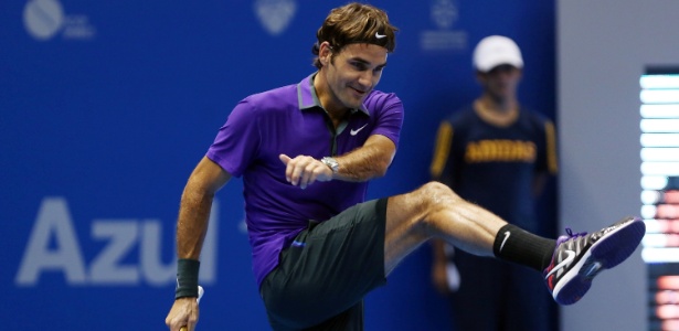Federer venceu Tsonga por 2 sets a 0 em jogo de exibição em São Paulo - Wander Roberto/inovafoto