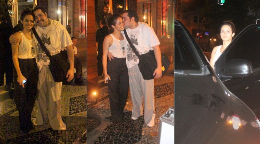 8.dez.2012 - Nanda Costa e Tiago Abravanel jantam juntos em restaurante na zona sul do Rio