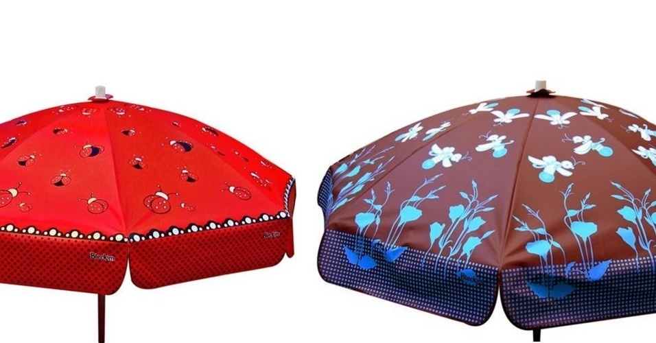 Os guarda-sóis da Airu (www.airu.com.br) têm estampas divertidas como a de joaninha ou a florida. O utensílio custa R$ 85 (cada) | Preços consultados em dezembro de 2012 e sujeitos a alterações - Divulgação