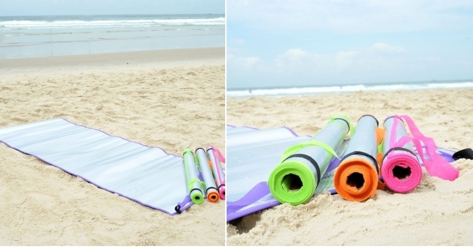 Fabricada em palha natural, com lâmina de alumínio e acabamento em poliéster, a esteira colorida mede 180 cm x 70 cm e vai bem tanto na praia como na beira da piscina. Sai por R$ 17,90, na Mobly (www.mobly.com.br) | Preços consultados em dezembro de 2012 e sujeitos a alterações - Divulgação