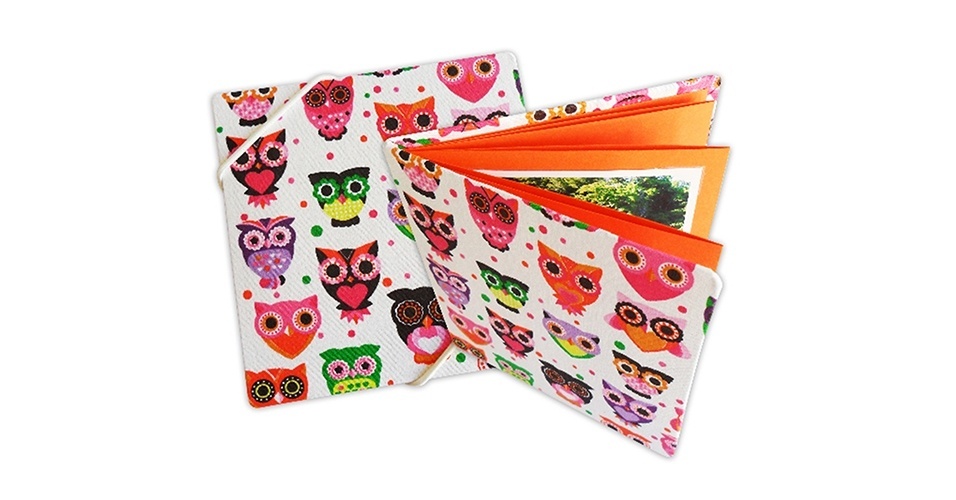 Álbum para fotos Instagram de 12,5 cm  x 12,5 cm. As fotos podem medir até 10 cm x 10 cm e cabem cerca 12 fotos. R$ 26 cada, da Papel Viçoso (www.papelvicoso.com). Preços consultados em dezembro de 2012 e sujeitos a alterações - Divulgação