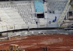 Começa instalação de assentos na Arena Fonte Nova; cadeiras têm diferentes tons de azul - Divulgação