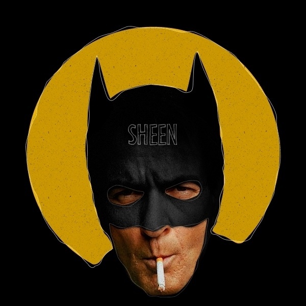 O ator Charlie Sheen é um dos Batmans da série "We are Batman - Can a hero really be anyone?" (Nós Somos Batman - Pode Qualquer Um Ser um Herói?). Na série, o designer curitibano Butcher Billy transforma famosos no cavaleiro das trevas - Behance.net/ButcherBilly