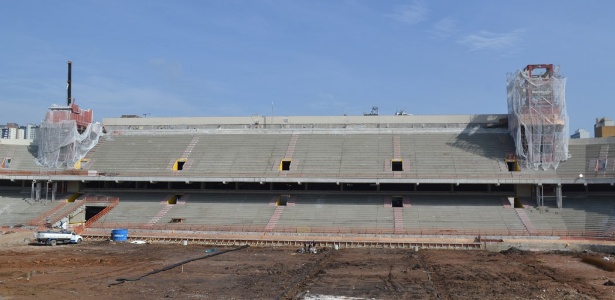 Obras evoluem 2% em um mês, e Atlético-PR diz que Arena da Baixada está 54% pronta