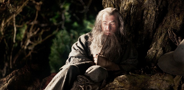 Cena do mago Gandalf, papel de Ian McKellen, em "O Hobbit" - Divulgação/Warner