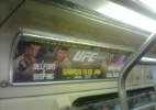 UFC faz propaganda até no metrô para tentar lotar ginásio do Ibirapuera em São Paulo