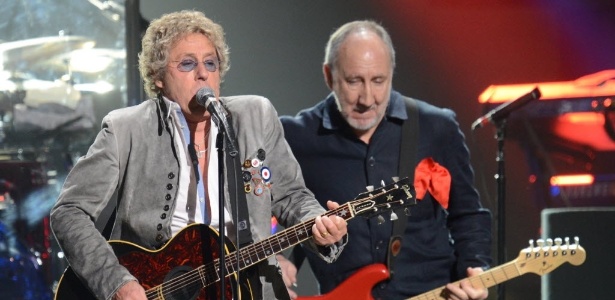 Roger Daltrey (à esq.) e Pete Townshend, em apresentação do The Who em 2012 - Don Emmert/AFP