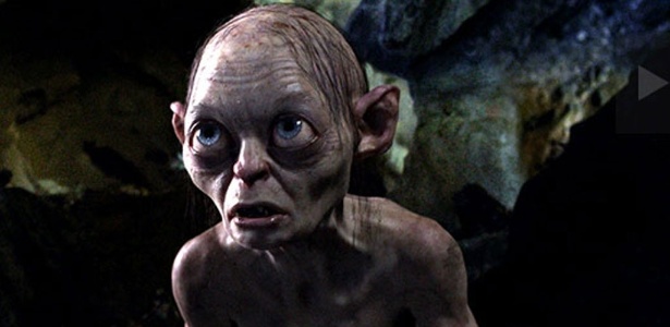 A criatura Gollum em cena de "O Hobbit: Uma Jornada Inesperada", de 2012 - Reprodução