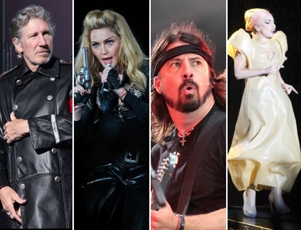Roger Waters, Madonna, Dave Grohl do Foo Fighters e Lady Gaga: entre altos e baixos de 2012 - AgNews/Foto Rio News/Shin Shikuma/AgNews